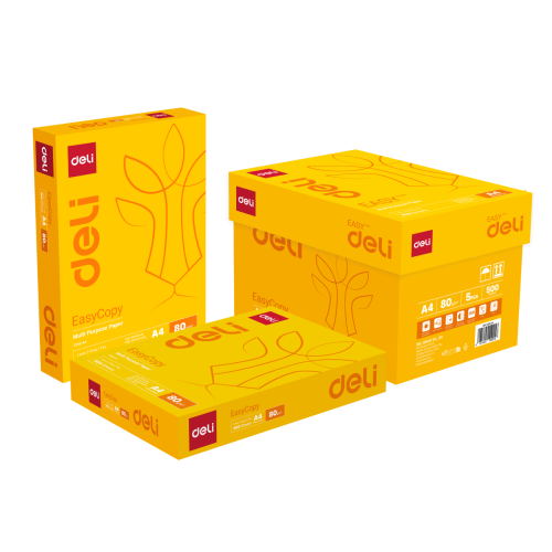 Копирна хартия Deli Easy Copy, А4, 80 г, бяла, CIE белота 150, PEFC, пакет 500 л.