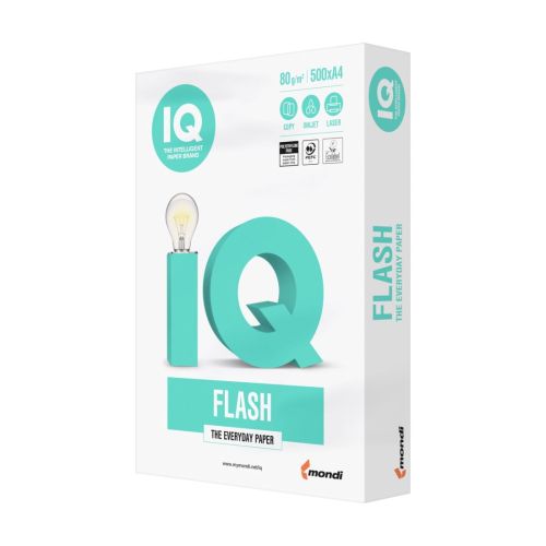 Копирна хартия IQ FLASH, А4, 80 г, бяла, CIE белота 146, FSC, пакет 500 л. 1