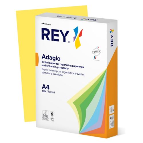 Копирна хартия REY Adagio, A4, 80 г, наситен цвят Citrus (58), пакет 500 л. 1