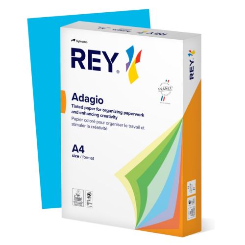 Копирна хартия REY Adagio, A4, 80 г, наситен цвят Dark Blue (51), пакет 500 л. 1