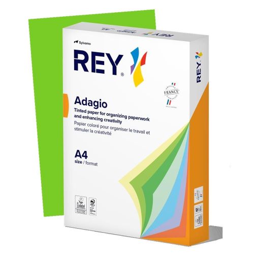 Копирна хартия REY Adagio, A4, 80 г, наситен цвят Deep Green (52), пакет 500 л. 1