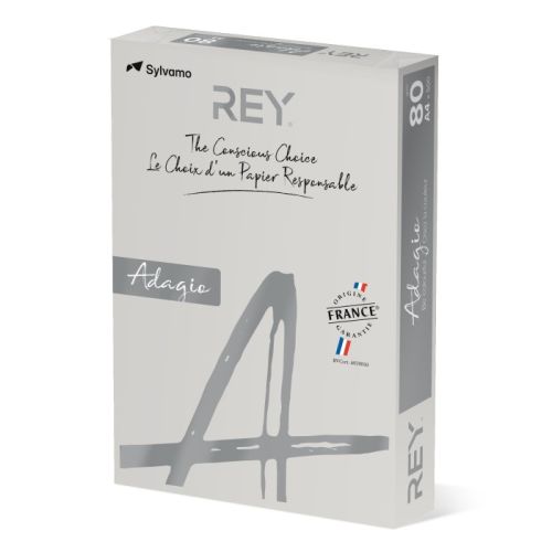Копирна хартия REY Adagio, A4, 80 г, наситен цвят Grey (06), пакет 500 л. 1
