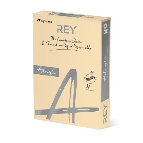 Копирна хартия REY Adagio, A4, 80 г, пастелен цвят Sand (38), пакет 500 л. 1