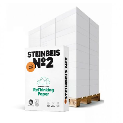 Копирна хартия STEINBEIS №2 ReThinking, А4, 80 г, 100% рециклирана, CIE белота 85, палет 200  х 500л 1