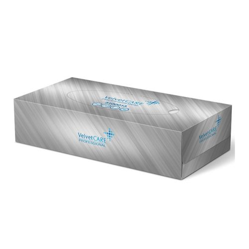 Козметични кърпи за лице Velvet Care Professional, 21х20.5 см, 2 пласта, бели, 100 къса в кутия — Joya.bg