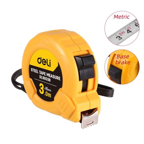 Кръгла ролетка Deli TOOLS  EDL9003B, 3 м х 16 мм, жълта — Joya.bg 1