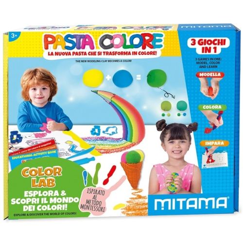Креативен комплект за моделиране MITAMA Pasta Colore Lab, 7 цвята глина, 4 форми, ножче, книжка 1