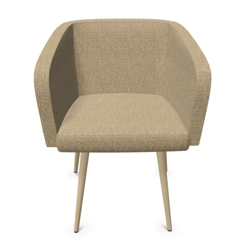 Кресло Hello!, 4L LWM, 630х590х775 мм, основа натурален бук, дамаска Moulin-Fr(3)MU38, пясъчно жълто 1