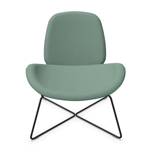 Кресло Tilkka, CFSX-ROD, 680х720х765 мм, черна основа,  екокожа Valensia(2 VL)6438, платинено зелено 1
