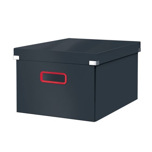 Кутия с дръжки LEITZ Cosy Click&amp;Storе, 281х200х370 мм, РР ламиниран картон, тъмносива — Joya.bg 1