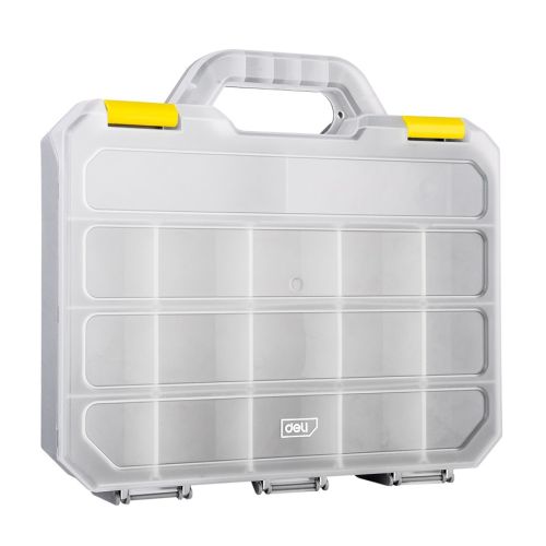 Кутия за инструменти Deli TOOLS DL432003, 380x200x180мм, 315x280x60мм, 16.5&quot;, бяла — Joya.bg 1