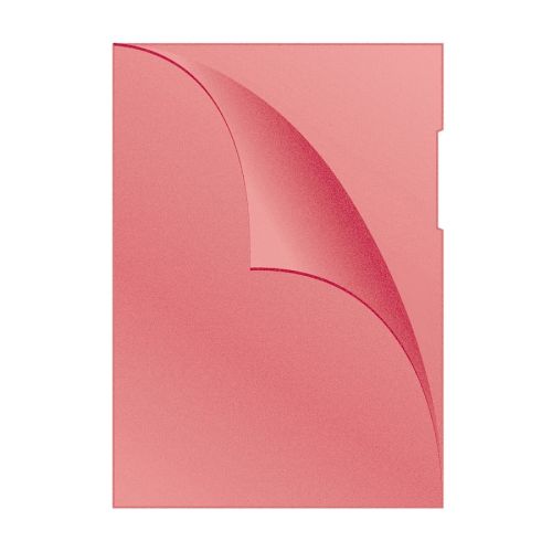 L-образен джоб Q-CONNECT, A4, РР 120 mic, мат, прозрачно червен — Joya.bg