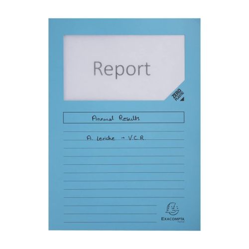 L-образна папка с прозорец EXACOMPTA Super, А4, картон 160 г, синя — Joya.bg 1