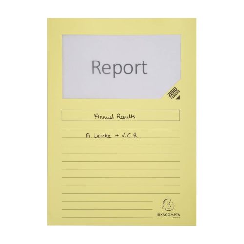 L-образна папка с прозорец EXACOMPTA Super, А4, картон 160 г, жълта — Joya.bg