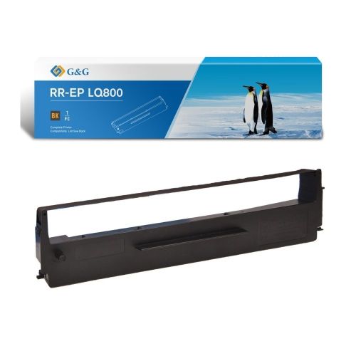 Лента G&amp;G Black ERC-19 за матричен принтер, съвместима с Epson LQ200/800/LX300/MX80