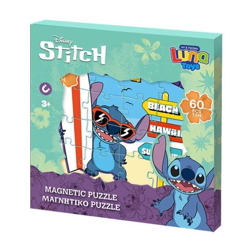 Магнитен пъзел Luna Toys STITCH Summer Vibes 60 части — Joya.bg 1