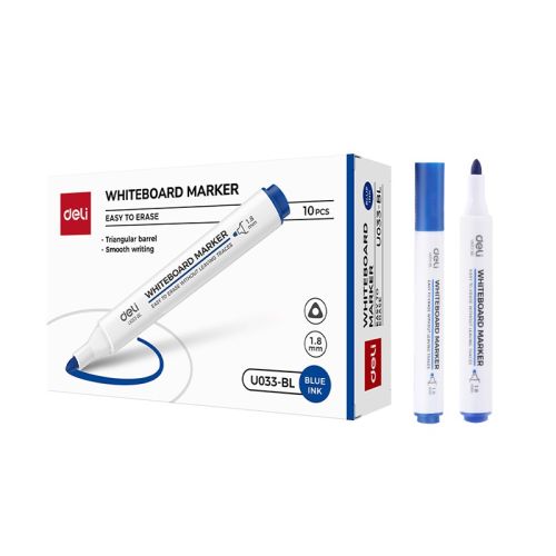 Маркер за бяла дъска Deli EU033-BL, объл връх 1.8 мм, син 1