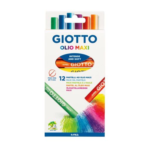 Маслени пастели GIOTTO OLIO MAXI, ф 11 мм, 70 мм, 12 цвята 1