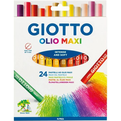 Маслени пастели GIOTTO OLIO MAXI, ф 11 мм, 70 мм, 24 цвята 1
