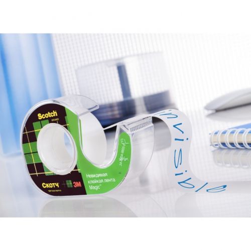 Матово тиксо Scotch Magic 8-1975, 19 мм х 7.5 м, с диспенсър — Joya.bg 1