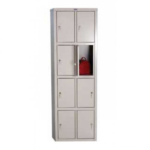 Метален гардероб Практик LS24 с 2 х 4 врати във височина 1830х600х500 мм — Joya.bg