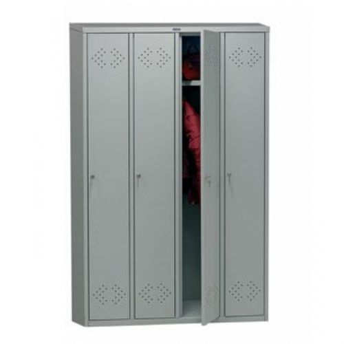 Метален гардероб Практик LS41, четворен с рафт и лост, 1830x1000x470 мм — Joya.bg