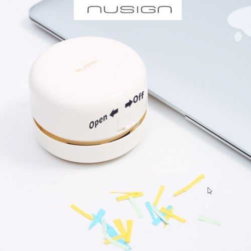 Мини прахосмукачка за бюро Nusign Classic NS198, с батерии, 89 х 68 мм, бяла 1