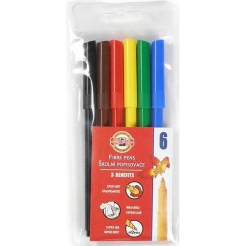 Мини цветни моливи KOH-I-NOOR, 6 цвята