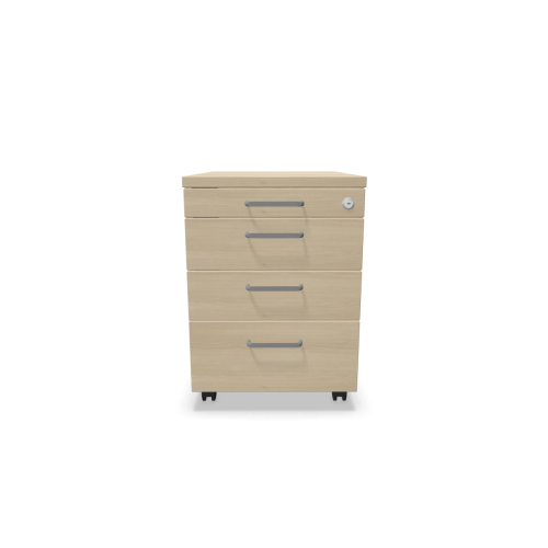 Мобилен контейнер с четири чекмеджета Easy Space 3D PD, 430х600х600мм, ПДЧ 18 мм, акация 1