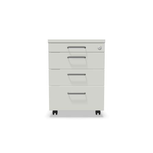 Мобилен контейнер с четири чекмеджета Easy Space 3D PD, 430х600х600мм, ПДЧ 18 мм, бял 1