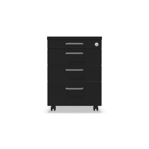 Мобилен контейнер с четири чекмеджета Easy Space 3D PD, 430х600х600мм, ПДЧ 18 мм, черен графит 1