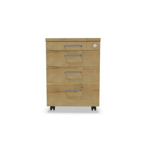 Мобилен контейнер с четири чекмеджета Easy Space 3D PD, 430х600х600мм, ПДЧ 18 мм, дъб Хамилтън 1