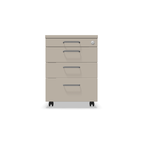 Мобилен контейнер с четири чекмеджета Easy Space 3D PD, 430х600х600мм, ПДЧ 18 мм, кашмир 1