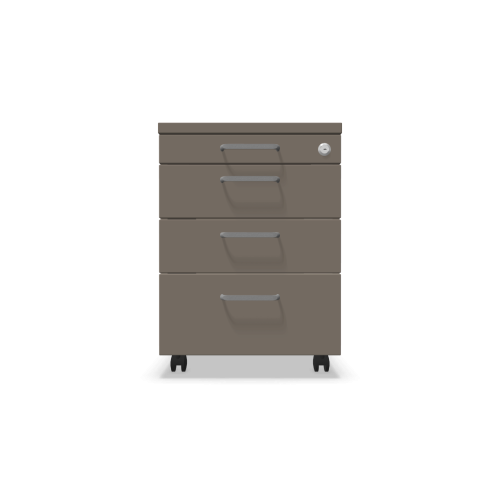 Мобилен контейнер с четири чекмеджета Easy Space 3D PD, 430х600х600мм, ПДЧ 18 мм, трюфел 1