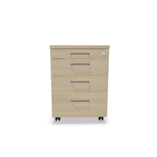 Мобилен контейнер с четири чекмеджета Easy Space 3D PD, 430х800х600мм, ПДЧ 18 мм, акация 1