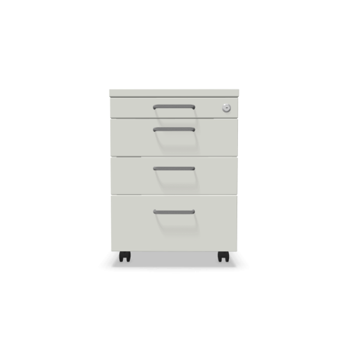 Мобилен контейнер с четири чекмеджета Easy Space 3D PD, 430х800х600мм, ПДЧ 18 мм, бял 1