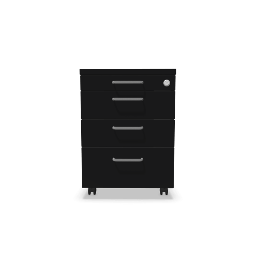 Мобилен контейнер с четири чекмеджета Easy Space 3D PD, 430х800х600мм, ПДЧ 18 мм, черен 1