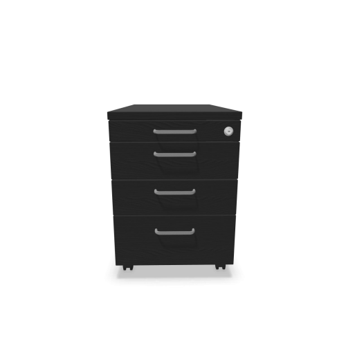 Мобилен контейнер с четири чекмеджета Easy Space 3D PD, 430х800х600мм, ПДЧ 18 мм, черен графит 1