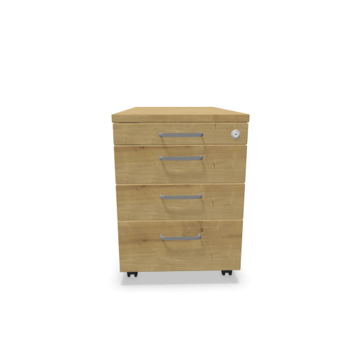 Мобилен контейнер с четири чекмеджета Easy Space 3D PD, 430х800х600мм, ПДЧ 18 мм, дъб Хамилтън 1