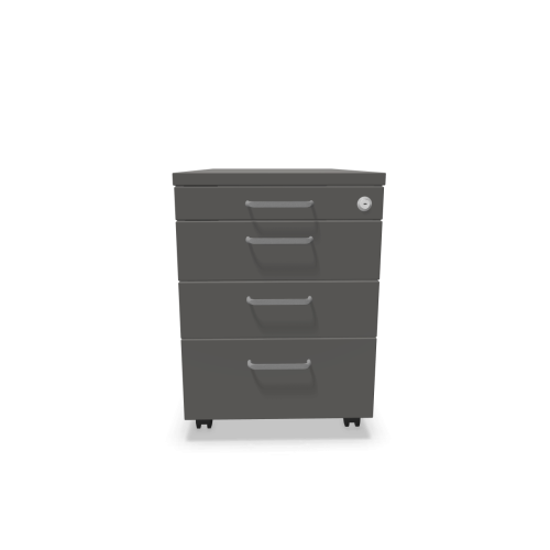 Мобилен контейнер с четири чекмеджета Easy Space 3D PD, 430х800х600мм, ПДЧ 18 мм, тъмносив 1