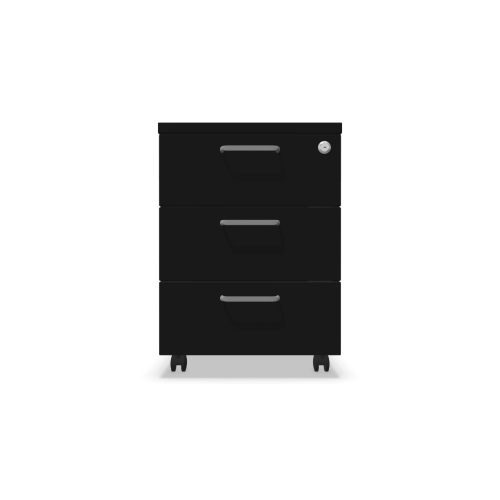 Мобилен контейнер с три чекмеджета Easy Space 3D, 430х480х600мм, ПДЧ 18 мм, черен 1