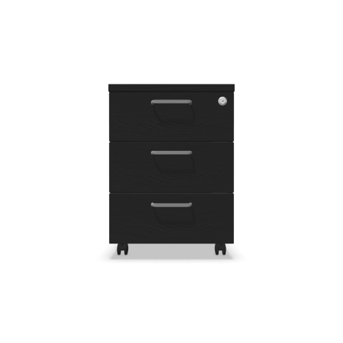 Мобилен контейнер с три чекмеджета Easy Space 3D, 430х480х600мм, ПДЧ 18 мм, черен графит 1