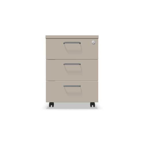 Мобилен контейнер с три чекмеджета Easy Space 3D, 430х480х600мм, ПДЧ 18 мм, кашмир 1