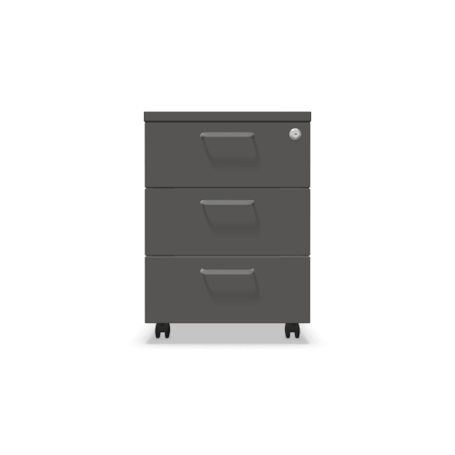 Мобилен контейнер с три чекмеджета Easy Space 3D, 430х480х600мм, ПДЧ 18 мм, тъмносив 1