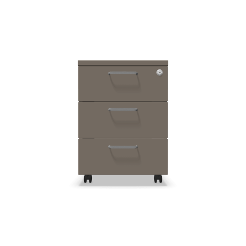 Мобилен контейнер с три чекмеджета Easy Space 3D, 430х480х600мм, ПДЧ 18 мм, трюфел 1