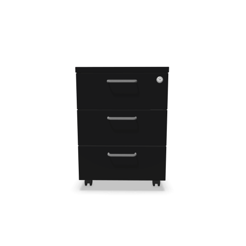 Мобилен контейнер с три чекмеджета Easy Space 3D, 430х600х600мм, ПДЧ 18 мм, черен 1