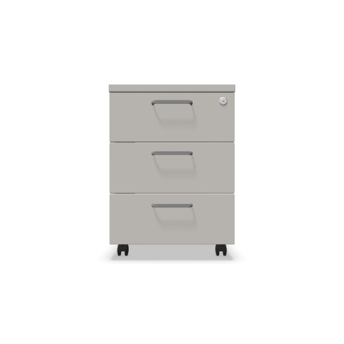 Мобилен контейнер с три чекмеджета Easy Space 3D, 430х600х600мм, ПДЧ 18 мм, платинено сив 1