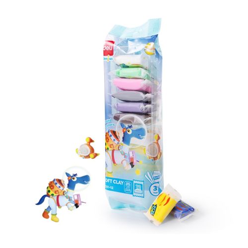 Моделин Deli Genius EY251-12, с инструменти, 12 цвята х 6 г — Joya.bg 1