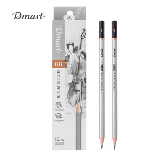 Молив без гума Deli Dmast EC392-6B, шестоъгълно тяло, 6B — Joya.bg 1