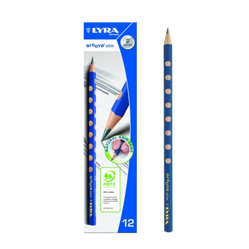 Молив без гума LYRA Groove Slim Graphite, триъгълно тяло, грип зона, HB 1